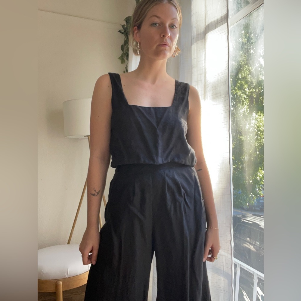 Black Linen Co-Ord Set (Ethical, Sustainable)